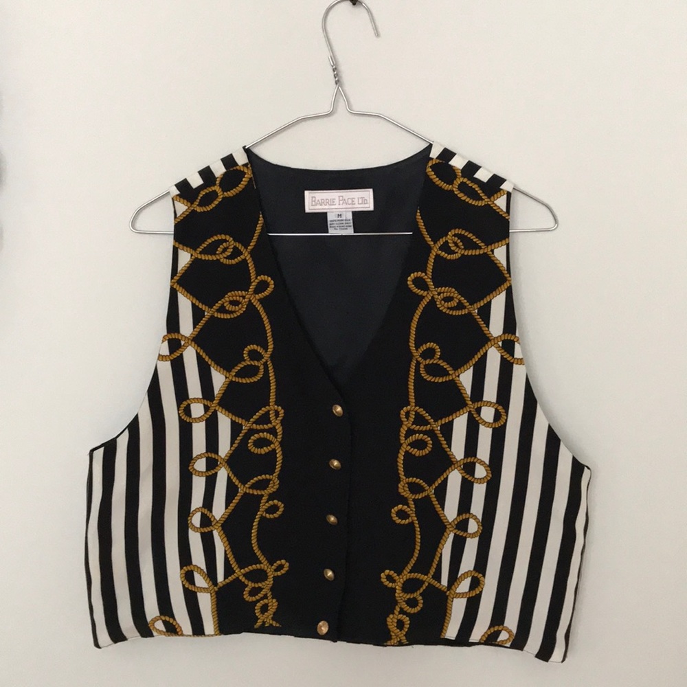 Vintage Cropped Nautical Vest